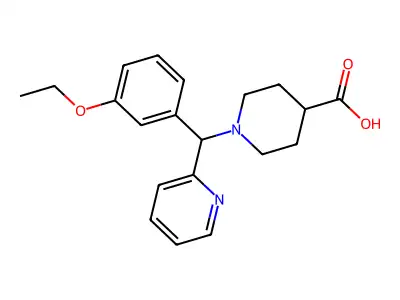 1-[(3-Ethoxyphenyl)(pyridin-2-yl)methyl]piperidine-4-carboxylic acid structure