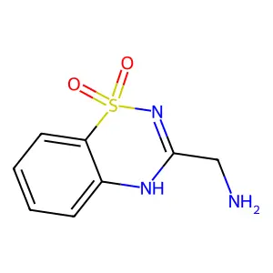 2H-1,2,4-Benzothiadiazine-3-methanamine, 1,1-dioxide structure