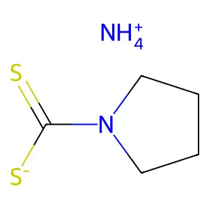 1-Pyrrolidinecarbodithioic acid, ammonium salt (1:1) structure