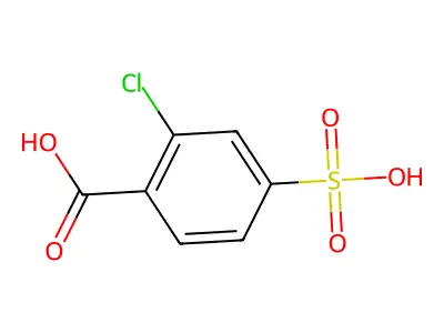 2-Chloro-4-sulphobenzoic acid structure