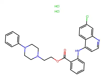 Piperazineethanol, 4-phenyl-, N-(7-chloro-4-quinolyl)anthranilate, dihydrochloride structure