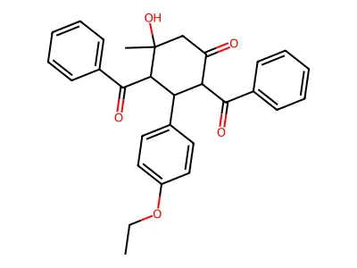 2,4-Dibenzoyl-3-(4-ethoxyphenyl)-5-hydroxy-5-methylcyclohexan-1-one structure