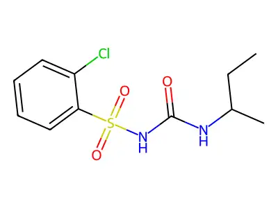 1-Butan-2-yl-3-(2-chlorophenyl)sulfonylurea structure