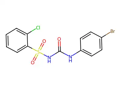1-(4-Bromophenyl)-3-(2-chlorophenyl)sulfonylurea structure
