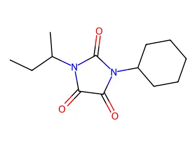 1-(Butan-2-yl)-3-cyclohexylimidazolidine-2,4,5-trione structure