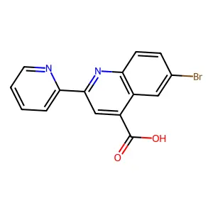 6-Bromo-2-pyridin-2-ylquinoline-4-carboxylic acid structure