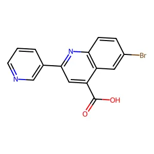 6-Bromo-2-pyridin-3-ylquinoline-4-carboxylic acid structure