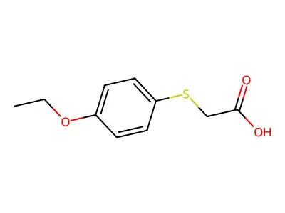[(4-Ethoxyphenyl)thio]acetic acid structure