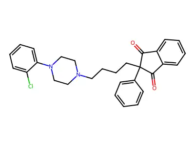 1,3-Indandione, 2-(4-(4-(o-chlorophenyl)-1-piperazinyl)butyl)-2-phenyl- structure