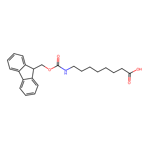 8-((((9H-fluoren-9-yl)methoxy)carbonyl)amino)octanoic acid structure