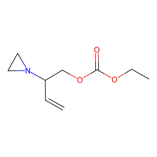 2-(Aziridin-1-yl)but-3-enyl ethyl carbonate structure