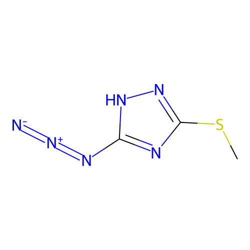 5-azido-3-methylsulfanyl-1H-1,2,4-triazole structure