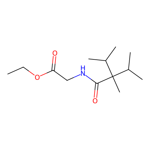 Ethyl N-(2,3-dimethyl-2-isopropyl-1-oxobutyl)glycinate structure