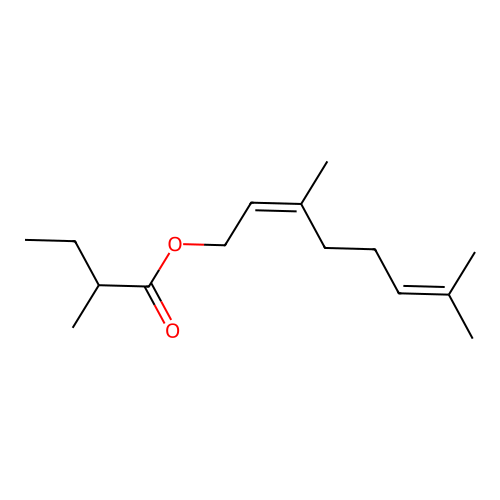 Neryl 2-methylbutanoate structure