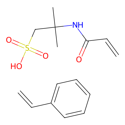 1-Propanesulfonic acid, 2-methyl-2-((1-oxo-2-propenyl)amino)-, polymer with ethenylbenzene structure