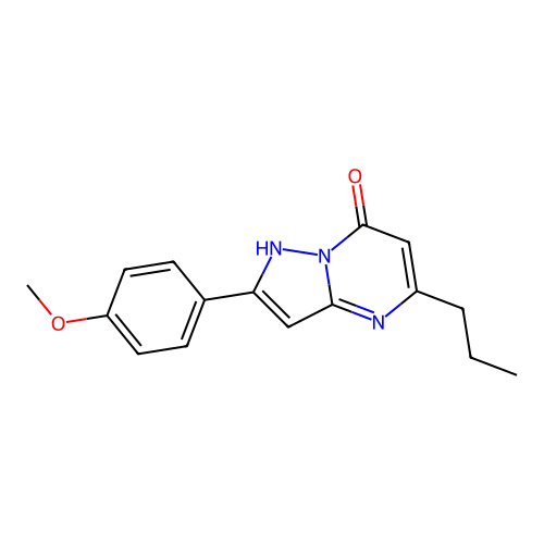 2-(4-methoxyphenyl)-5-propylpyrazolo[1,5-a]pyrimidin-7(4H)-one structure