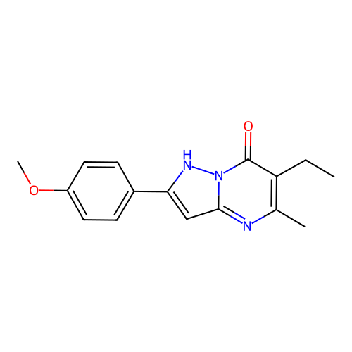 6-ethyl-2-(4-methoxyphenyl)-5-methylpyrazolo[1,5-a]pyrimidin-7(4H)-one structure