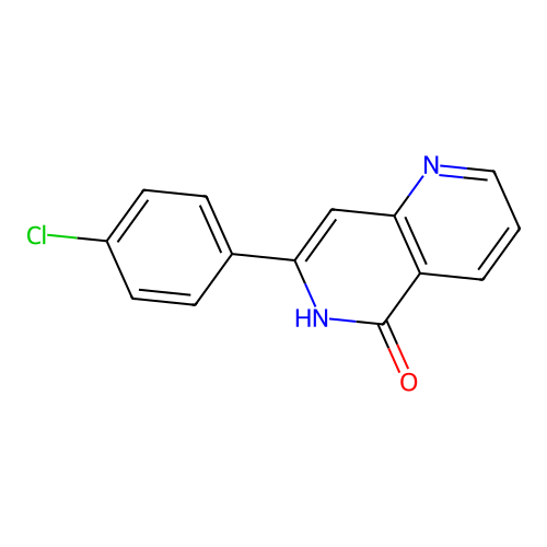 5-(p-Chloropenyl)-5,6)naphthyridin-5-one structure