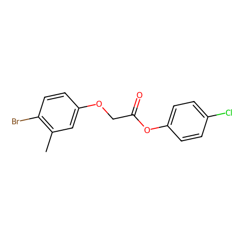 4-Chlorophenyl (4-bromo-3-methylphenoxy)acetate structure
