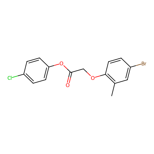 4-Chlorophenyl (4-bromo-2-methylphenoxy)acetate structure