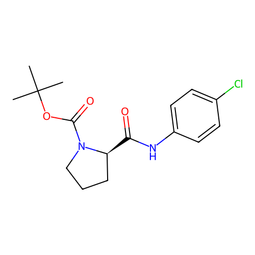 tert-butyl (R)-2-(4-chlorophenylcarbamoyl)pyrrolidine-1-carboxylate structure