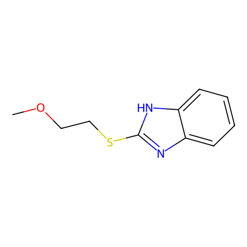 2-((2-Methoxyethyl)thio)-1h-benzimidazole structure