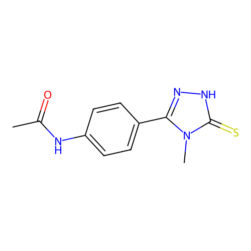 N-[4-(4-methyl-5-thioxo-4,5-dihydro-1H-1,2,4-triazol-3-yl)phenyl]acetamide structure