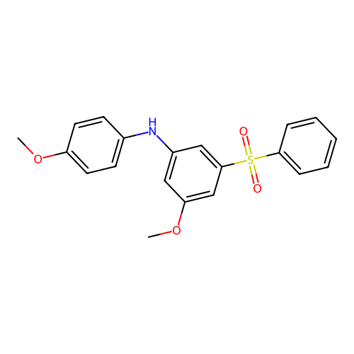 3-methoxy-N-(4-methoxyphenyl)-5-(phenyl-sulfonyl)aniline structure