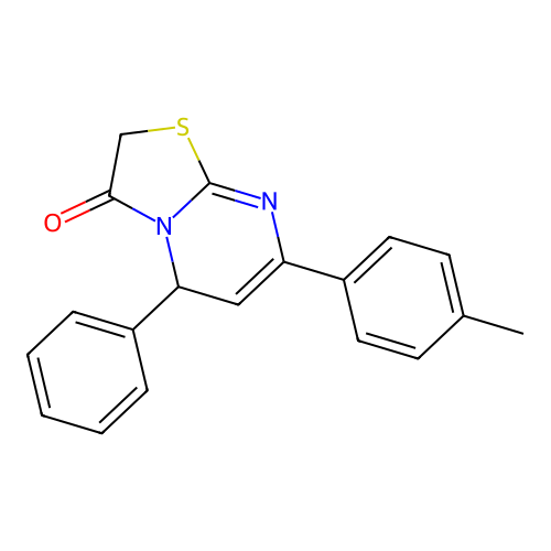 7-(4-methylphenyl)-5-phenyl-5H-[1,3]thiazolo[3,2-a]pyrimidin-3(2H)-one structure