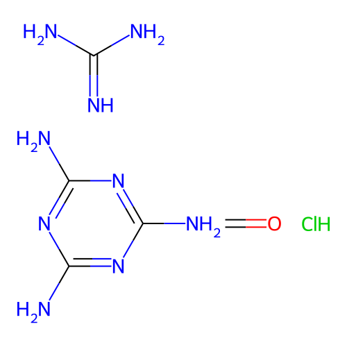Formaldehyde;guanidine;1,3,5-triazine-2,4,6-triamine;hydrochloride structure