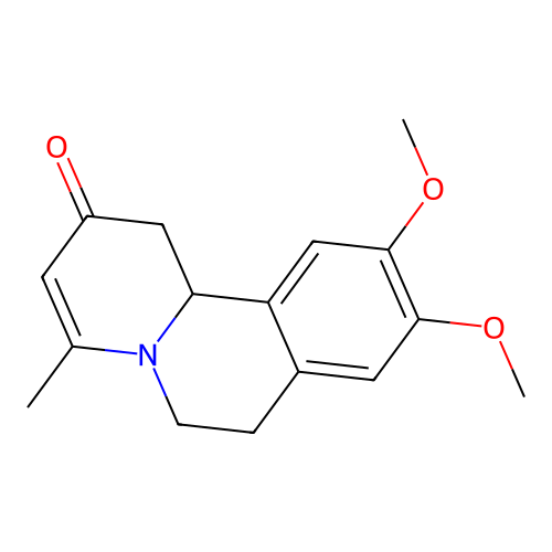 9,10-dimethoxy-4-methyl-1,6,7,11b-tetrahydro-2H-pyrido[2,1-a]isoquinolin-2-one structure