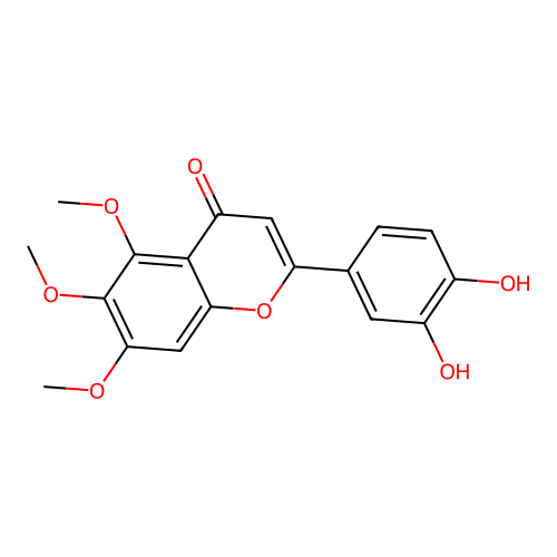 3',4'-Dihydroxy-5,6,7-trimethoxyflavone structure