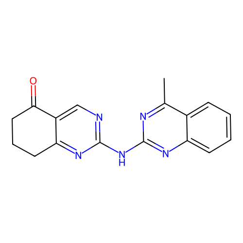 2-((4-methylquinazolin-2-yl)amino)-7,8-dihydroquinazolin-5(6H)-one structure