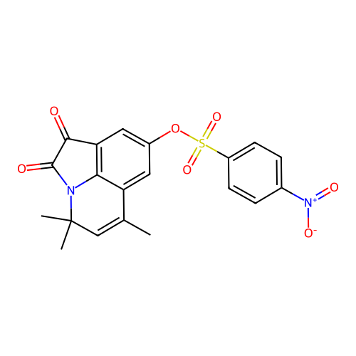 4,4,6-trimethyl-1,2-dioxo-1,2-dihydro-4H-pyrrolo[3,2,1-ij]quinolin-8-yl 4-nitrobenzenesulfonate structure