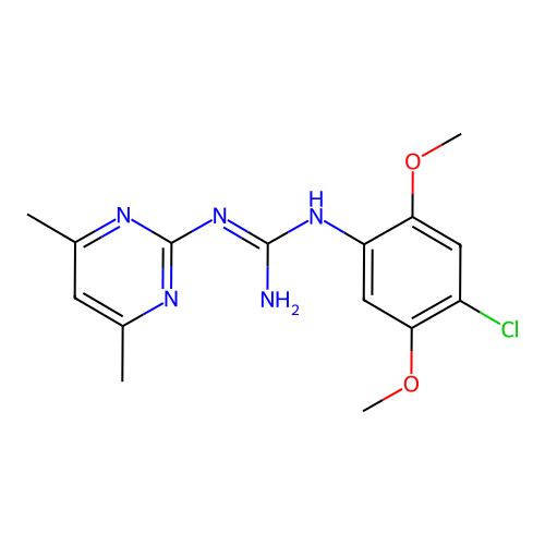 1-(4-Chloro-2,5-dimethoxyphenyl)-2-(4,6-dimethylpyrimidin-2-yl)guanidine structure