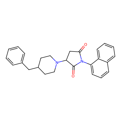 3-(4-Benzylpiperidin-1-yl)-1-(naphthalen-1-yl)pyrrolidine-2,5-dione structure