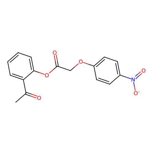2-Acetylphenyl (4-nitrophenoxy)acetate structure