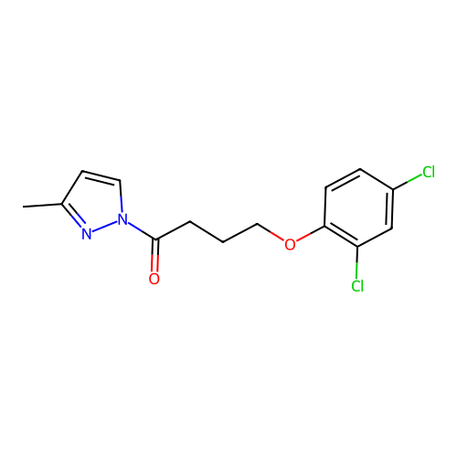 4-(2,4-Dichlorophenoxy)-1-(3-methylpyrazol-1-yl)butan-1-one structure