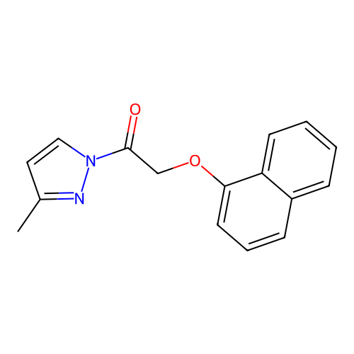 1-(3-Methylpyrazolyl)-2-naphthyloxyethan-1-one structure