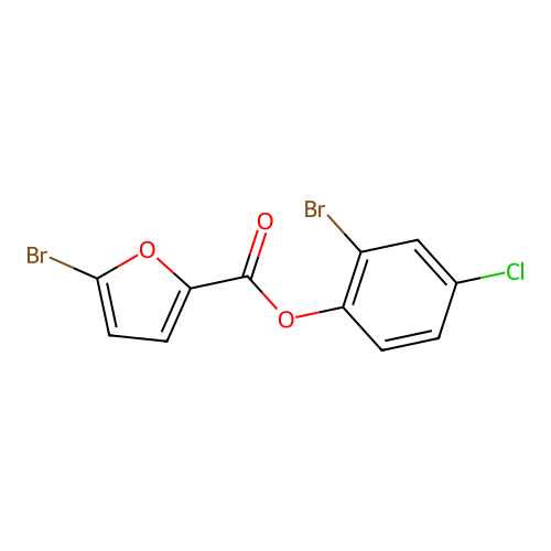 2-Bromo-4-chlorophenyl 5-bromo-2-furoate structure