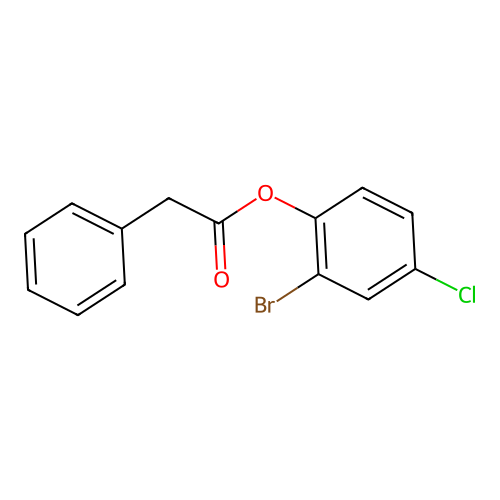 2-Bromo-4-chlorophenyl phenylacetate structure