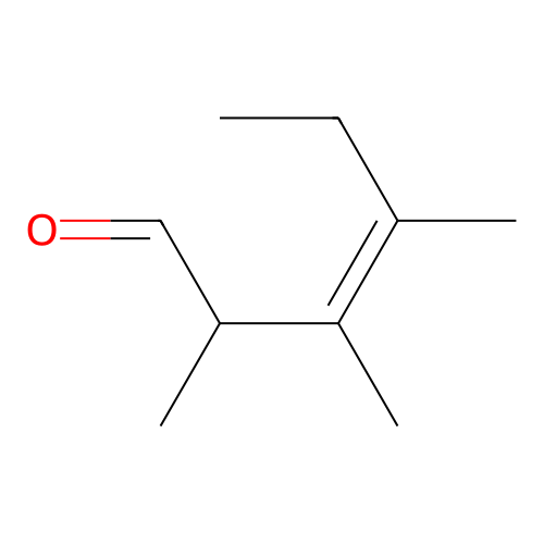 2,3,4-Trimethyl-3-hexenal structure