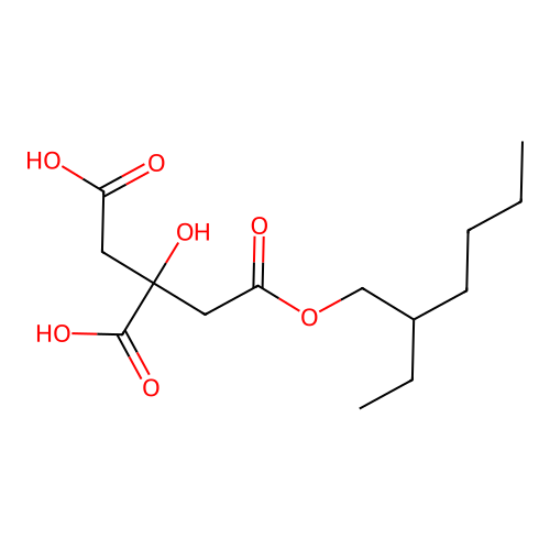 (2-Ethylhexyl) dihydrogen 2-hydroxypropane-1,2,3-tricarboxylate structure
