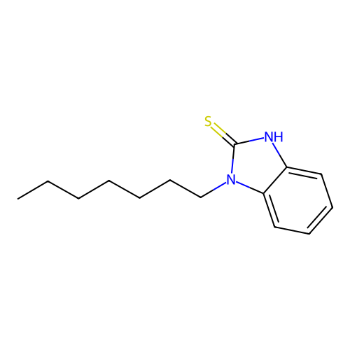3-heptyl-1H-benzimidazole-2-thione structure