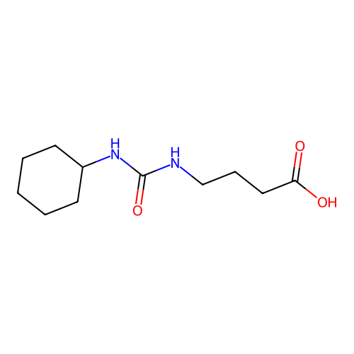 4-[(Cyclohexylcarbamoyl)amino]butanoic acid structure
