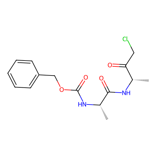 Benzyloxycarbonylalanyl-alanine chloromethyl ketone structure