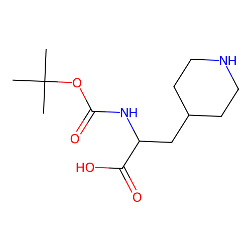 N-(Tert-butoxycarbonyl)-3-piperidin-4-ylalanine structure