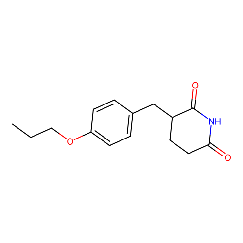 3-(4-Propoxybenzyl)piperidine-2,6-dione structure