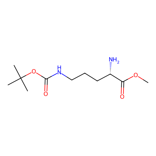 (S)-Methyl 2-amino-5-((tert-butoxycarbonyl)amino)pentanoate structure