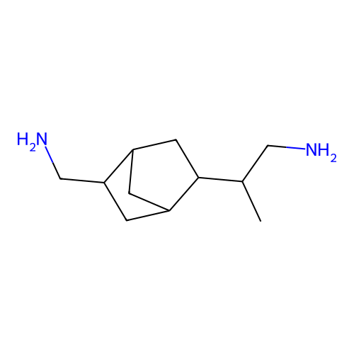 (5(Or 6)-((aminomethyl)ethyl)bicyclo(2.2.1)hept-2-yl)methylamine structure